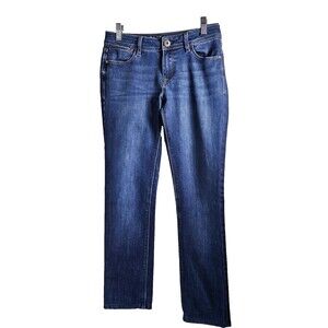 Women's DL1961 Coco Curvy Straight Jeans Indigo Dye Size 26 Four Way Stretch